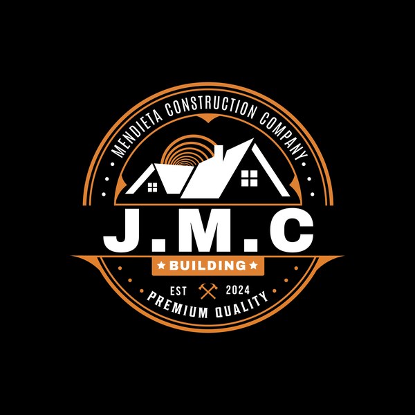 JMC Construction badge logo: Mendieta Construction Company, Est. 2024